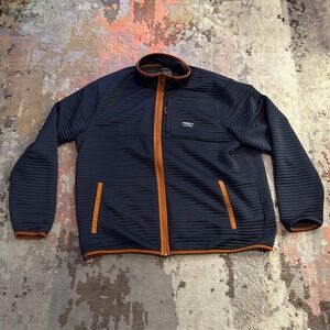L.L. Bean Navy Jacket with Orange Accents
